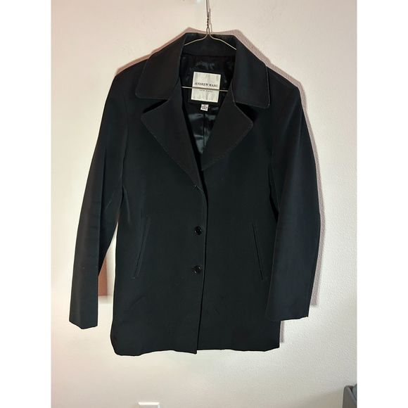 Andrew Marc Black Vintage Coat Size S - Picture 1 of 7